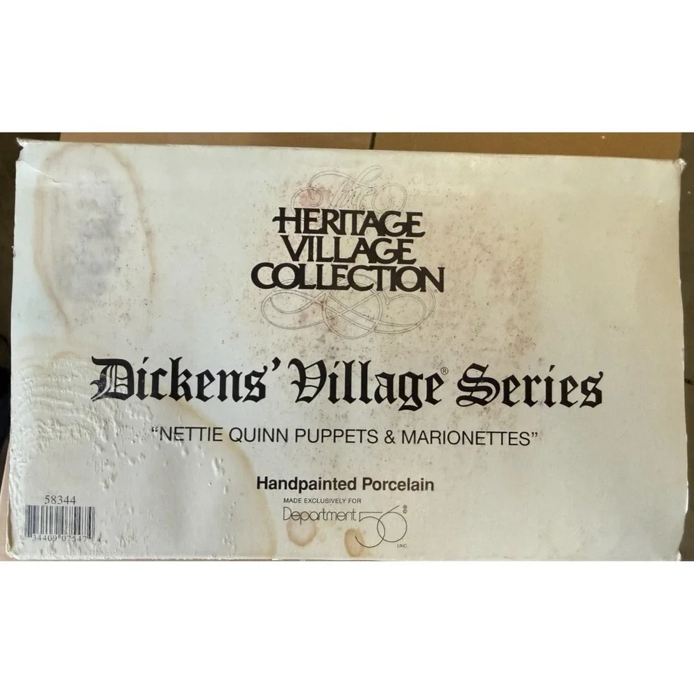 Department 56 Dickens Village Nettie Quinn Puppets & Marionettes 1996 Porcelain
